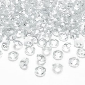 Dekorační akrylové diamanty 100 ks - čiré