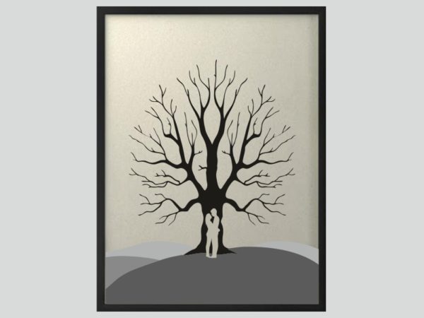 Svatební strom 6 v rámu 53 x 73 cm