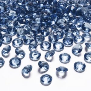 Dekorační akrylové diamanty 100 ks - tmavě modré